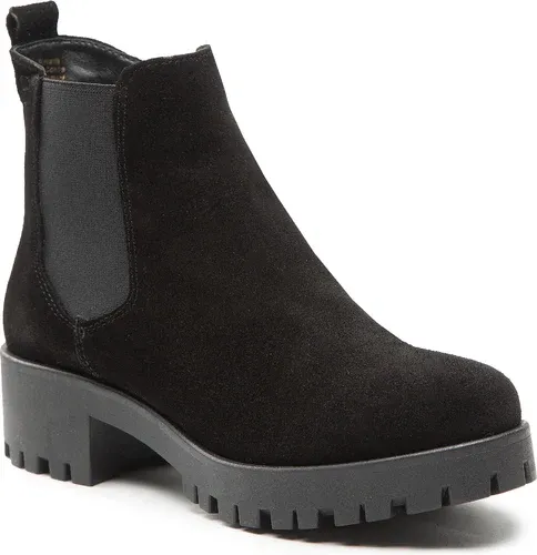 Členkové čižmy TAMARIS - 1-25495-29 Black Suede 004