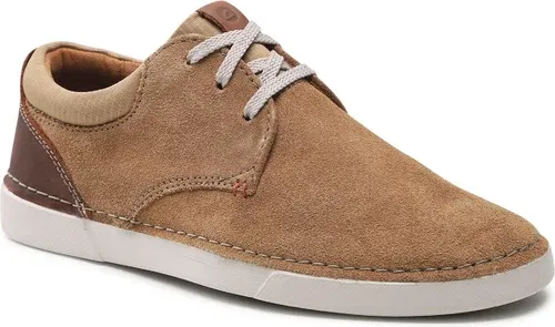 Poltopánky Clarks - Gereld Lace 261646467 Dark Sand Suede