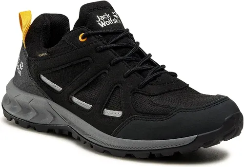 Trekingová obuv Jack Wolfskin - Woodland 2 Texapore Low M 4051271 Black/Burly Yellow Xt