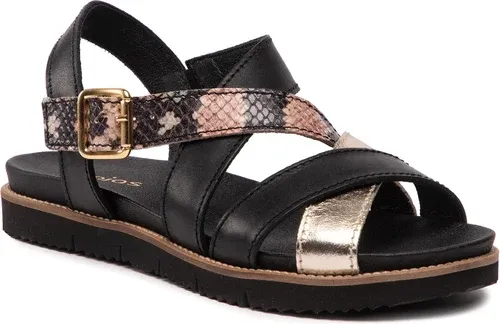 Sandále WOJAS - 76079-51 Czarny/Złoty Sandále WOJAS - 76079-51 Czarny/Złoty