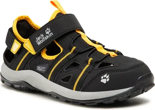 Sandále Jack Wolfskin - Sun Climber K 4050701 Black/Burly Yellow Xt