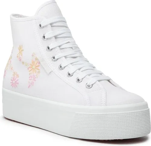 Sneakersy SUPERGA - 2708 Flowers Embroidery S2121GW White/Multicolor Flowers A6Y