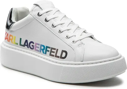 Sneakersy KARL LAGERFELD - KL62226 White Lthr w/Multi