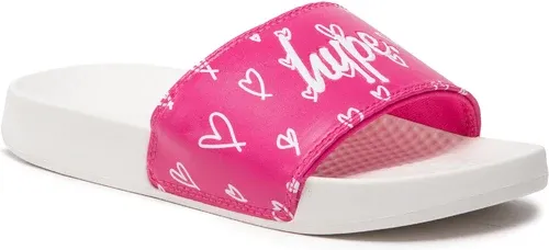 Šľapky HYPE - Hearts Script Sliders ZVLR-715 Pink