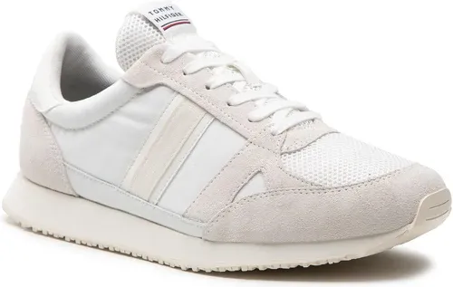 Sneakersy TOMMY HILFIGER - Runner Lo Stripe Mix FM0FM04023 Ecru YBL