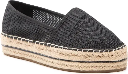 Espadrilky TOMMY HILFIGER - Th Textured Flatform Espadrille FW0FW06433 Black BDS