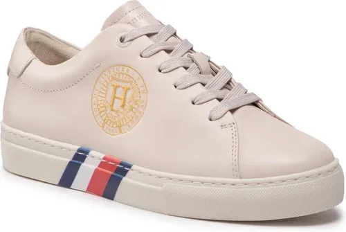 Sneakersy TOMMY HILFIGER - Elevated Th Crest Sneaker FW0FW06591 Feather White AF4