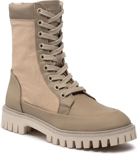 Outdoorová obuv TOMMY HILFIGER - Th Casual Lace Up Boot FW0FW06549 Beige AEG