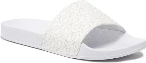 Šľapky CALVIN KLEIN - Pool Slide Pu Mono HW0HW01185 White Mono 0K4