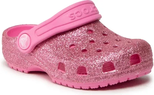Šľapky Crocs - Classic Glitter Clog T 206992 Pink Lemonade