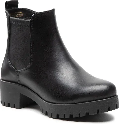Členkové čižmy TAMARIS - 1-25495-29 Black Leather 003