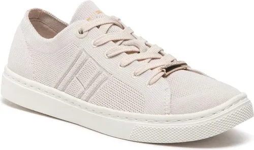 Sneakersy TOMMY HILFIGER - Knitted Light Cupsole FW0FW06332 Feather White AF4