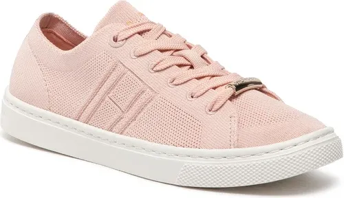 Sneakersy TOMMY HILFIGER - Knitted Light Cupsole FW0FW06332 Sepia Pink TMF