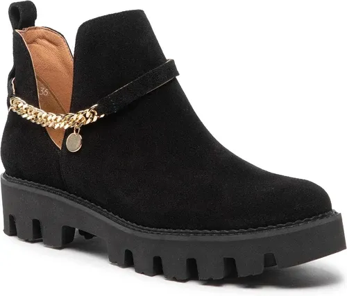 Členková obuv Karino - 4176/126-P Czarny/Welur