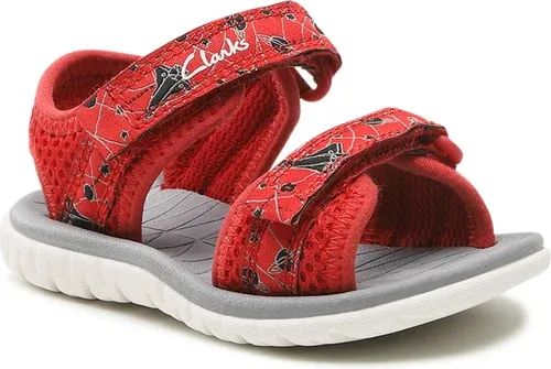 Sandále Clarks - Surfing Tide T 261661677 Red Combi Sandále Clarks - Surfing Tide T 261661677 Red Combi