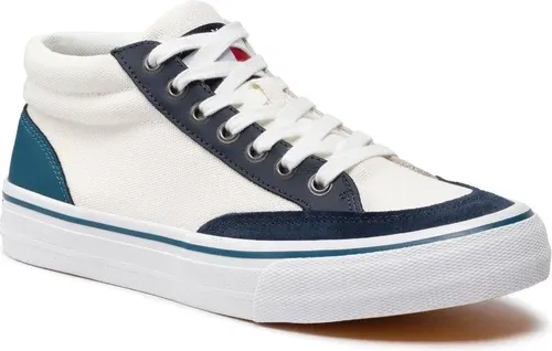 Tenisky TOMMY JEANS - Mid Playful Vulc EM0EM00983 Ecru YBL