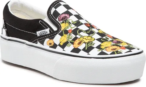 Tenisky Vans - Classic Slip-O VN0A5KXIBML1 Poppy Checkerboard Black