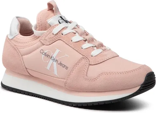 Sneakersy CALVIN KLEIN JEANS - Runner Sock Laceup Ny-Lth YW0YW00832 Pink Blush TKY