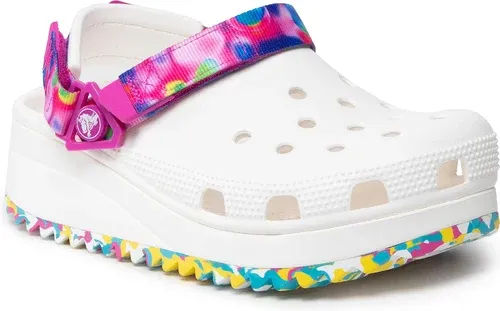 Šľapky Crocs - Classic Hiker Solarized 207990 Blanc/Multi/Rayures
