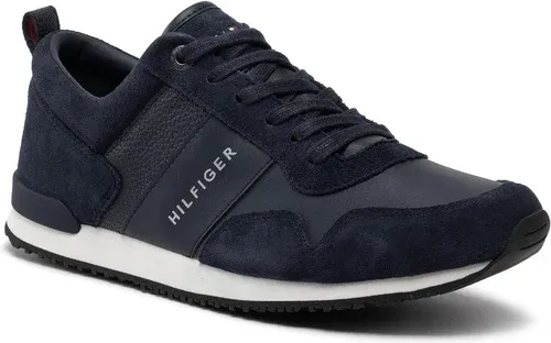 Sneakersy Tommy Hilfiger - Iconic Leather Suede Mix Runner FM0FM00924 Midnight 403