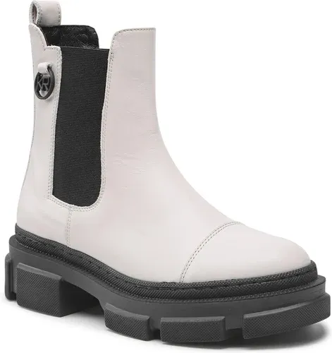 Členková obuv s elastickým prvkom Karino - 4378/010-F Biały/Lico