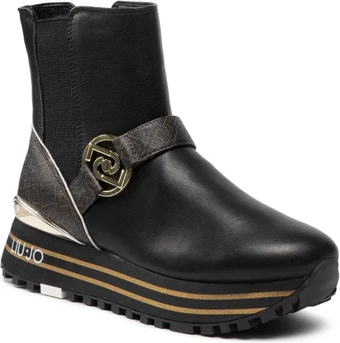 Kotníková obuv s elastickým prvkom LIU JO - Maxi Wonder 49 BF2111 PX141 Black/Brown S1033