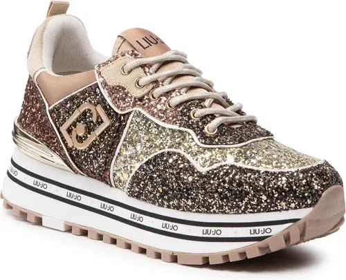 Sneakersy Liu Jo - Maxi Wonder Glitter 24 BF2103 TX007 Light Gold 04178