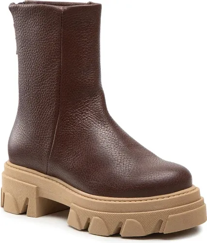 Členkové čižmy STEVE MADDEN - Maryann SM11002070-03001-DBG Dark Brown/Gum