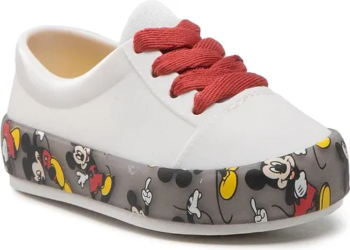 Poltopánky MELISSA - Mini Melissa Street + Mickey A 33460 White/Fume/Red