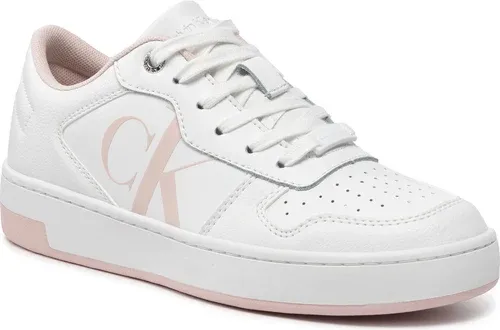 Sneakersy CALVIN KLEIN JEANS - Cupsole Laceup Basket Low Lth YW0YW00692 White/Pink Blush 0K6