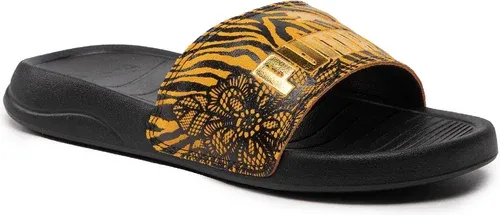 Šľapky Puma - Popcat 20 Wns Tiger 384155 01 Black/MineralYellow/Team Gold