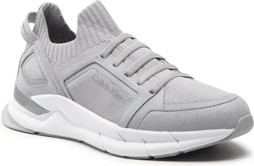 Sneakersy Calvin Klein - Low Top Lace Up Lth Mix HM0HM00616 Grey Fog PTA