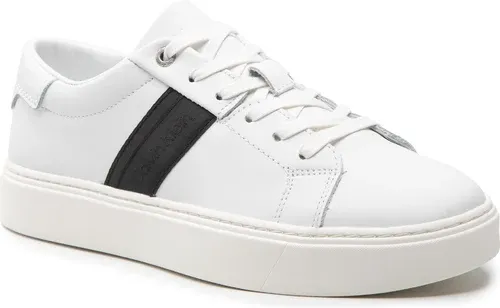 Sneakersy CALVIN KLEIN - Low Top Lace Up Web HM0HM00621 White/Black WHT