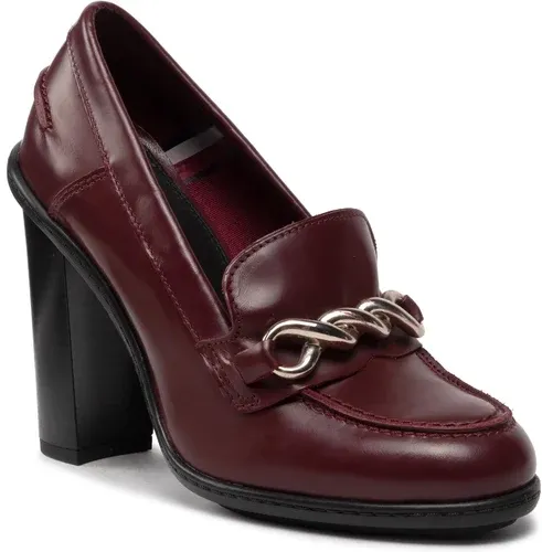 Poltopánky Tommy Hilfiger - Twist High Heel Loafer FW0FW06692 Deep Rouge VLP