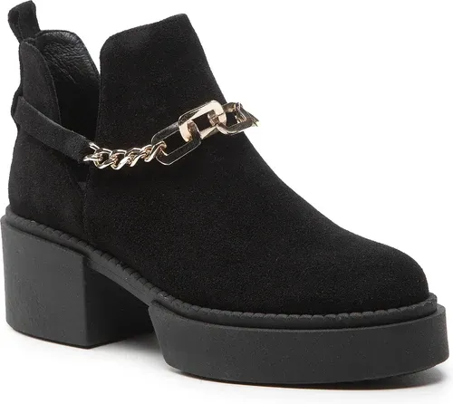 Členková obuv Karino - 4468/003-P Czarny/Welur