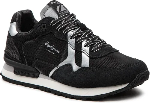 Sneakersy PEPE JEANS - Britt Print Square W PLS31387 Black 999