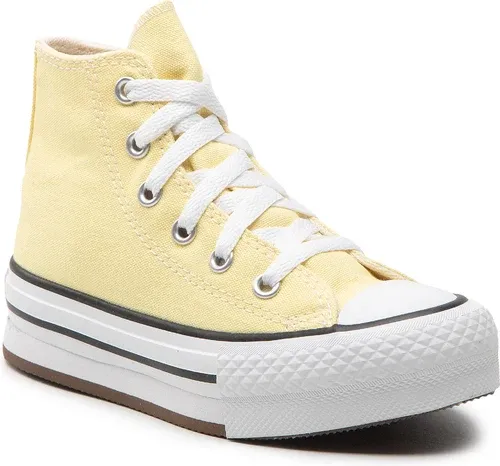 Plátenky Converse - Ctas Eva Lift Hi A02490C Soft Sunshine/White/Black
