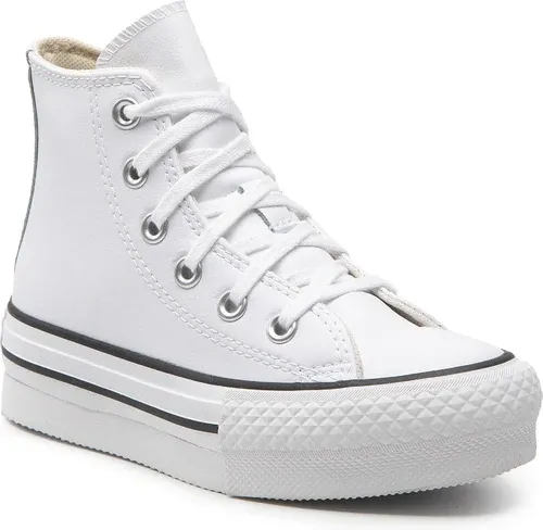 Plátenky Converse - Ctas Eva Lift Hi A01016C White/Natural Ivory/Black