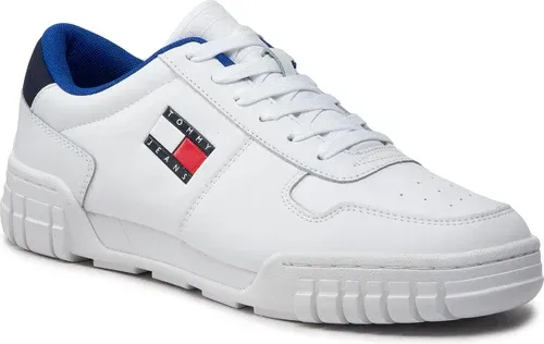 Sneakersy Tommy Jeans - Retro Leather Cupsole EM0EM01068 White YBR