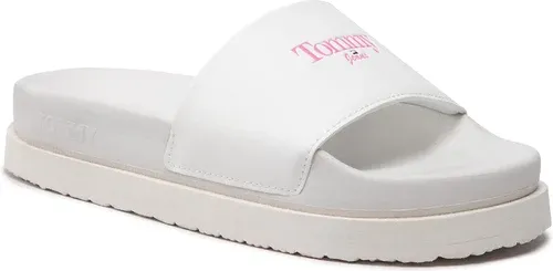 Šľapky TOMMY JEANS - Flatform Pool Slide EN0EN01901 Ecru YBL