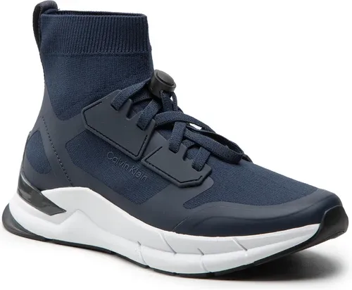 Sneakersy CALVIN KLEIN - Recycled High-Top Sock Trainers HM0HM00760 Navy/Medium Charvoal 0G0