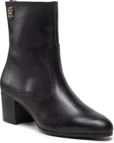 Členková obuv Tommy Hilfiger - Th Hardware Bootie Leather FW0FW06760 Black BDS