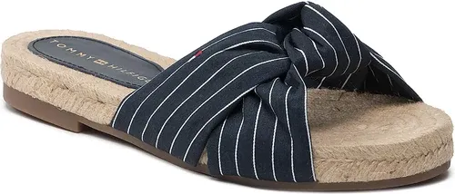 Espadrilky TOMMY HILFIGER - Th Stripes Flat Espadrille FW0FW06529 Desert Sky DW5