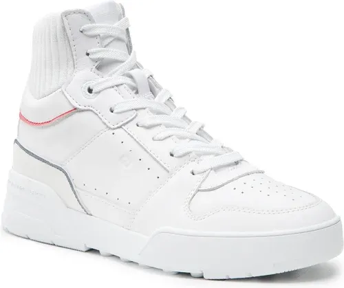 Sneakersy TOMMY HILFIGER - High Cut Basket Sneaker FW0FW06522 White YBR