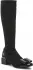Čižmy Sagan - 4774/1 Czarna Lycra/Czarny Lakier