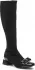 Čižmy Sagan - 4773/1 Czarna Lycra/Czarny Lakier