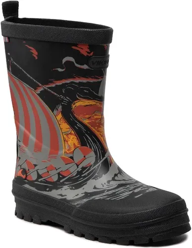 Gumáky VIKING - Jolly Print 1-60020-272 Black/Sun