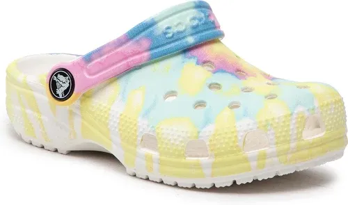 Šľapky Crocs - Classic Tiedye Graphic Clog K 206995 Qhitw/Multi