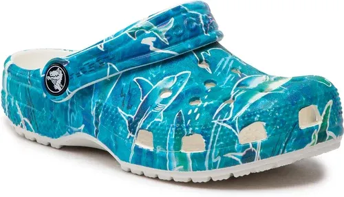 Šľapky Crocs - Classic Pool Party Clog K 207826 Shark/Ocean