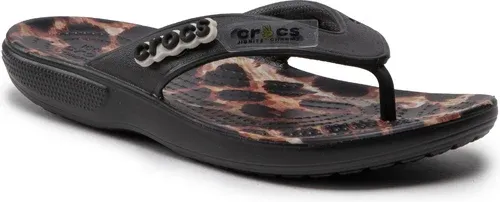 Žabky Crocs - Classic Crocs animalremix Flip 207872 Black/Leopard